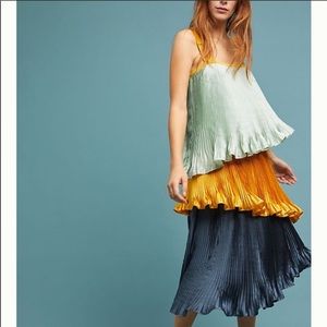 Blue three tiered dress